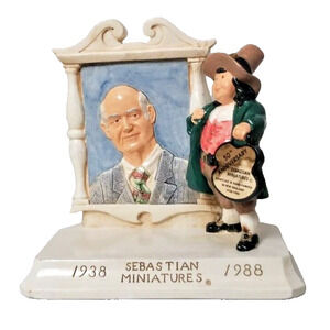 Signed Sebastian Miniatures 50th Anniversary 1988 Number 678 Portrait Pilgrim